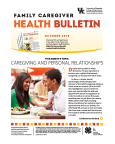 October 2016 Family Caregiver Health Bulletin