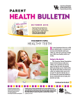 October 2016 Parent Health Bulletin