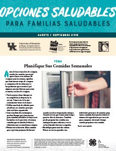 August / September 2018 Healthy Choices Newsletter Spanish
