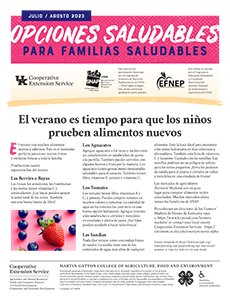 July / August 2023 Healthy Choices Newsletter (Spanish)