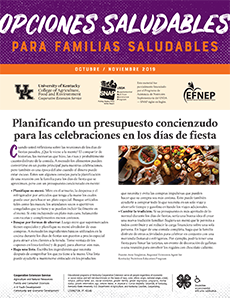 October / November 2019 Healthy Choices Newsletter Spanish