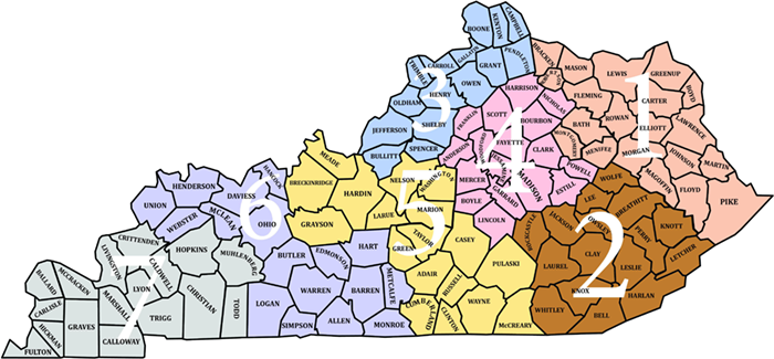 Kentucky Districts and Counties